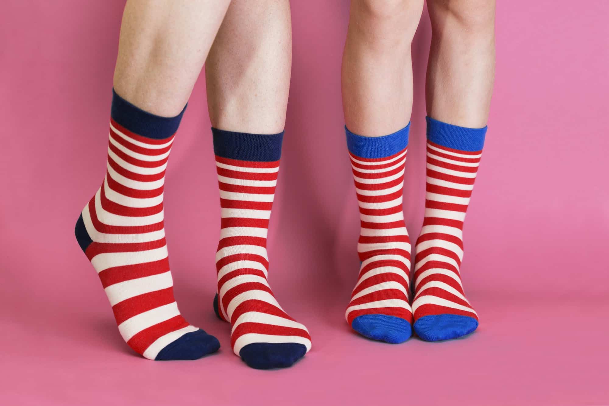 striped bright socks